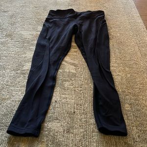 Lululemon Navy Fleece lined leggings - Size 10